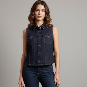 Vintage America Indigo Denim Vest